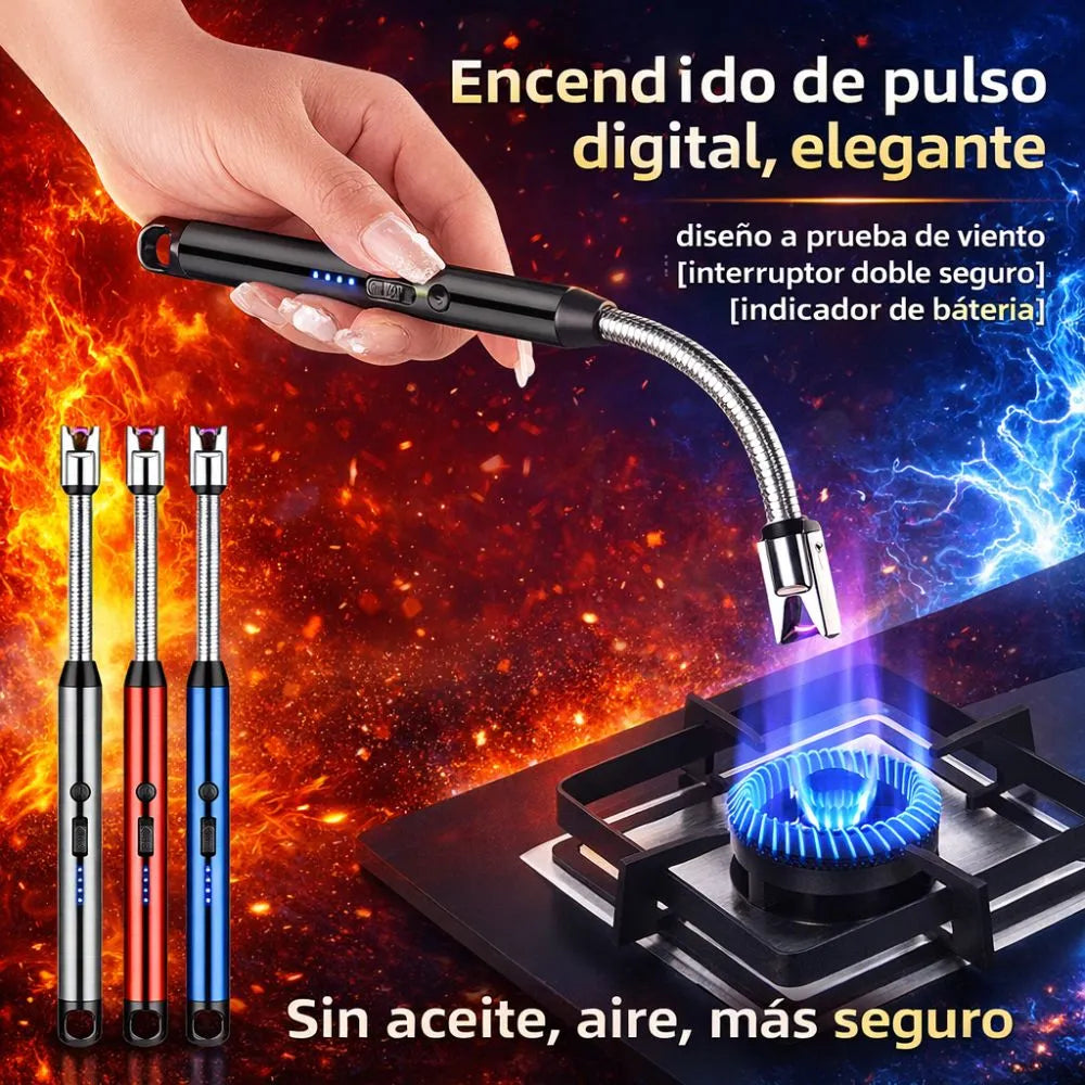 Encendedor Eléctrico Recargable USB – Encendido Seguro Y Confiable Sin Gas Ni Viento ¡Oferta Especial 2x1!