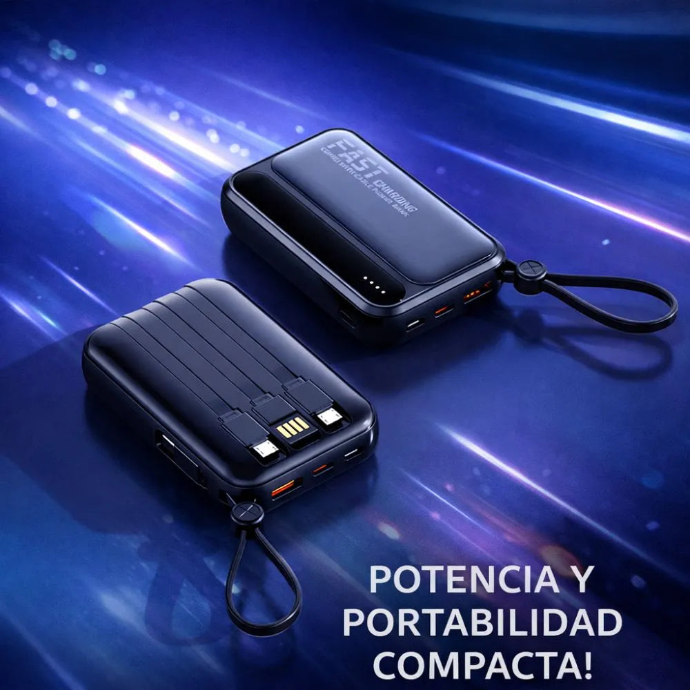 Batería Inteligente PowerBank: Carga Rápida Todo En Uno
