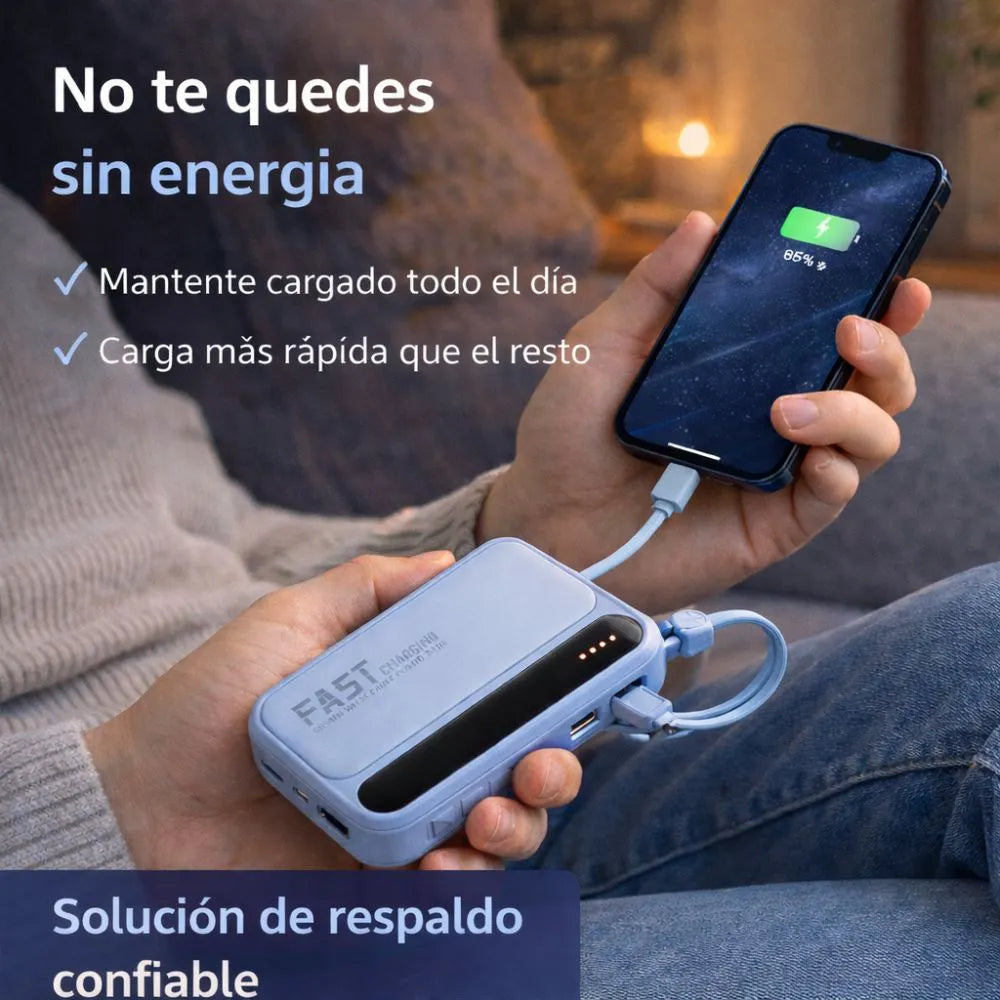 Batería Inteligente PowerBank: Carga Rápida Todo En Uno