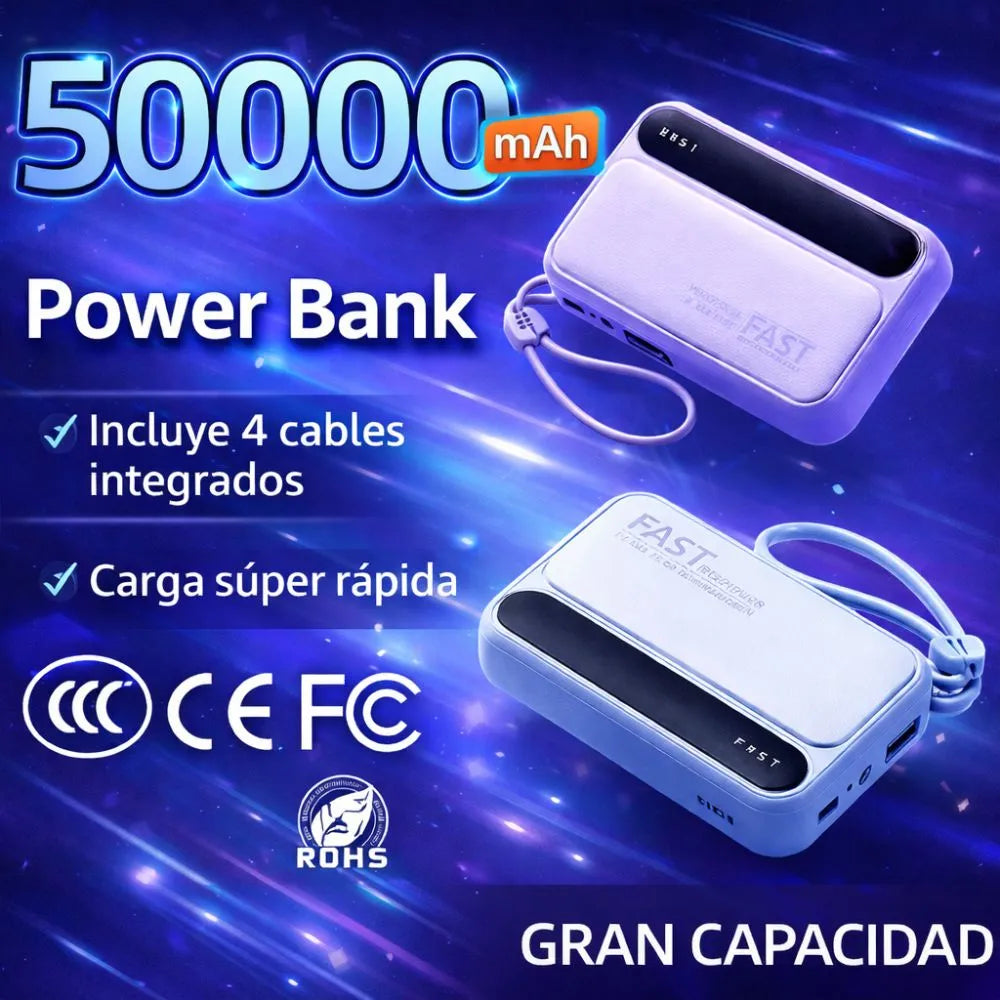 Batería Inteligente PowerBank: Carga Rápida Todo En Uno