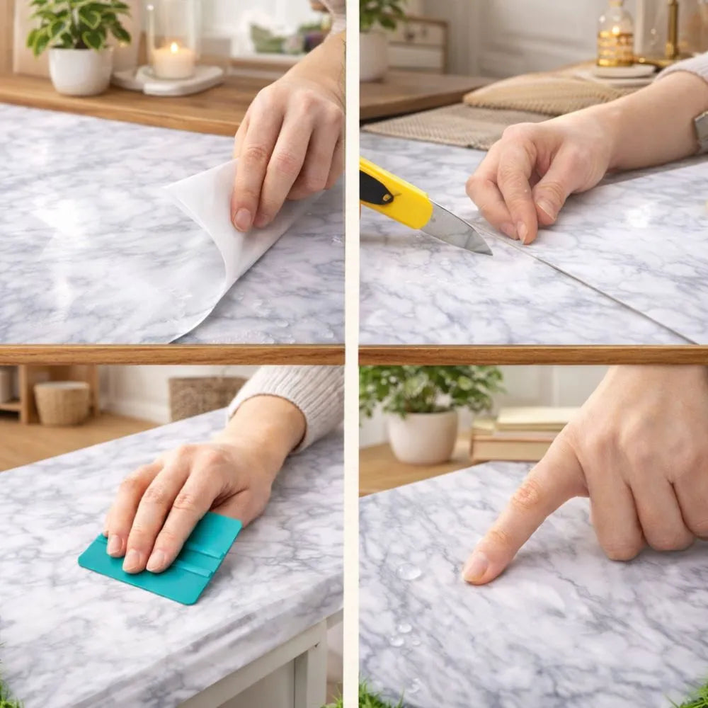 Papel Adhesivo Mármol Blanco: Dale Estilo Nuevo a Tu Hogar Hoy