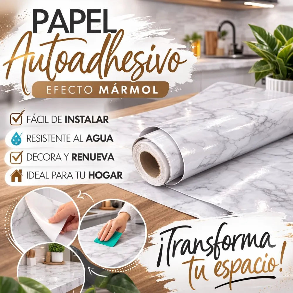 Papel Adhesivo Mármol Blanco: Dale Estilo Nuevo a Tu Hogar Hoy