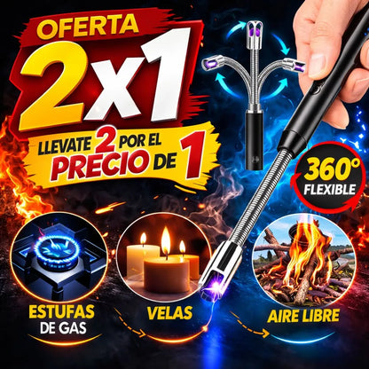 Encendedor Eléctrico Recargable USB – Encendido Seguro Y Confiable Sin Gas Ni Viento ¡Oferta Especial 2x1!