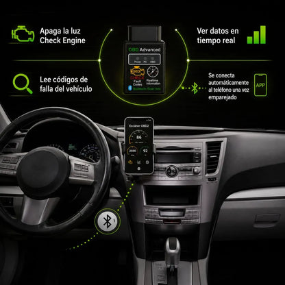 Escáner Bluetooth Para Carro | Detecta Fallas Y Muestra El Problema En Tu Celular |