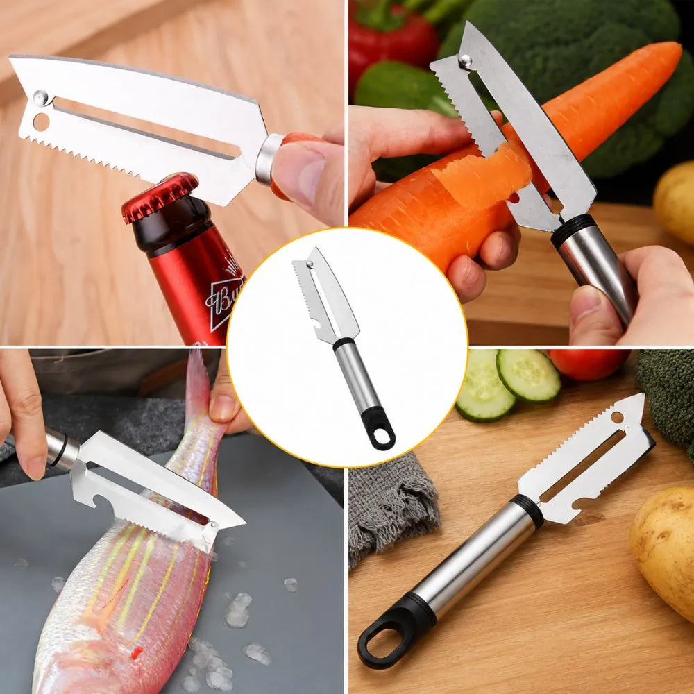 Pelador Multifuncional 4 en 1: El Pequeño Utensilio que Puede Hacer el Trabajo de Varios ¡Oferta 2x1!